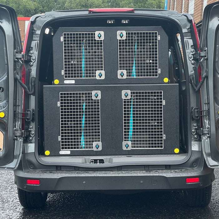Nissan e-NV200 | 2014-Present | Double stack Dog Van Kit | DT VS1 DT Box DT BOXES Black Escape Hatches (included)