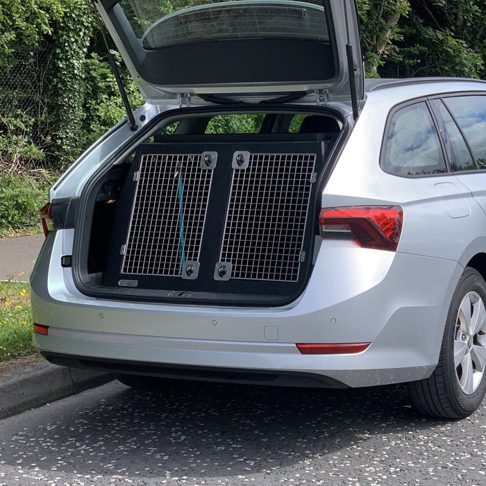 Škoda Octavia Estate (2020 - Present) Dog Car Travel Crate- DT Box DT Box DT BOXES Double Black