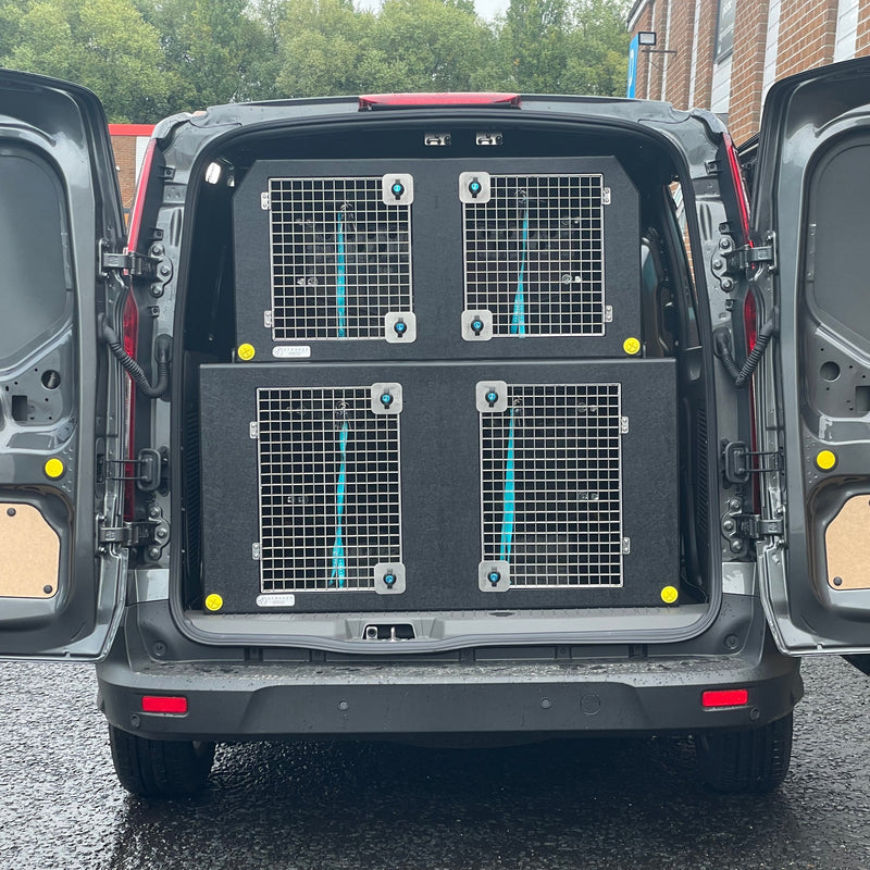Citroën Berlingo | 2008-Present | Double stack Dog Van Kit | DT VS1 DT Box DT BOXES Black Escape Hatches (included) 